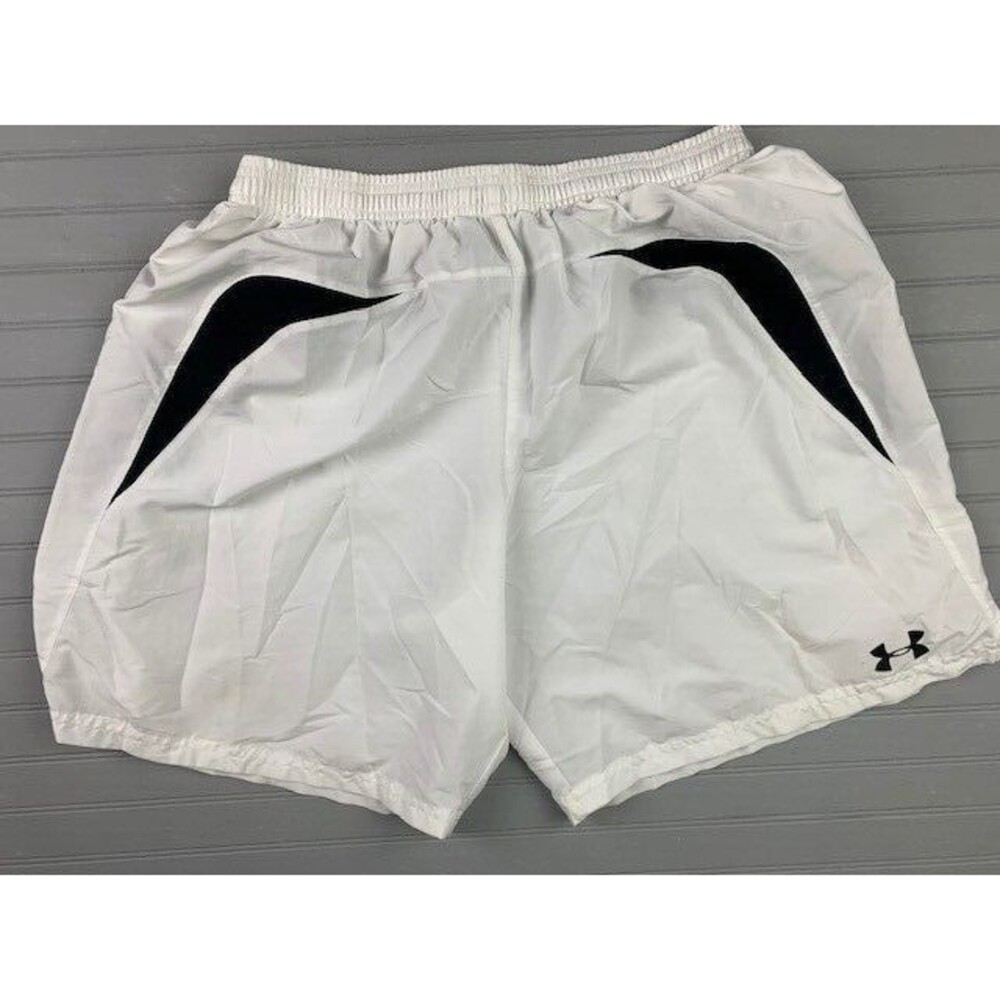 Under Armour Size L Mens Athletic Shorts Boardshorts Un Lined White Drawstring